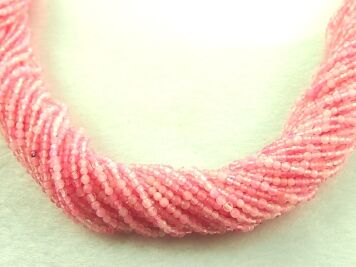 Jade balls facetted 2mm Bright Pink cord approx. 40cm