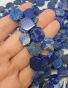 Lapis Lazuli Pastylka Błysk 13x14 mm Sznur 40cm - 2