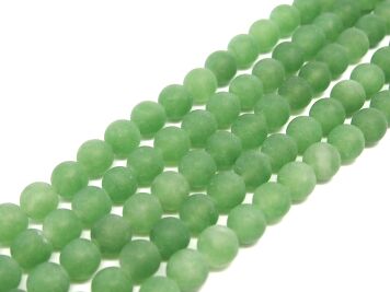 Jade Matt Kugeln 8mm Grüne Schnur 40cm