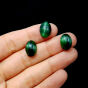 Kaboszon Preciosa Zielony Owal 10x14 mm  - 2
