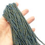 Hematyt Zielony Kule 3 mm Matowy Sznur 40cm Kuleczki - 2