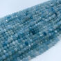 Akwamaryn Oponki Fasetowane 6/4mm Sznur 40cm - 3