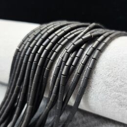 Hematyt Czarny Matowy Wałek 3x5 mm Sznur 40cm