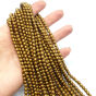 Hematyt Złoty Fasetowany Matowy Kule 4 mm Sznur 40cm Kuleczki - 2