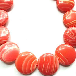 Rodonit Rekonstruowany Różowy Talarek 18 mm 