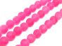 Jade Matt beads 8mm Strong Roses cord 40cm