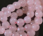 Quartz Pink, 12mm facetted balls, rope 40cm, 33 Ball - 2