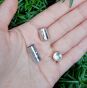 Zapięcie Magnetyczne 17 x 10 mm otwór 7 mm, Ciemne Srebro - 2