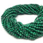 Malachit Naturalny Fasetowany Kule 4 mm Sznur 40cm