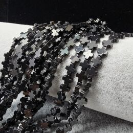 Hematyt Czarny Plus 6x6 mm Sznur 40cm