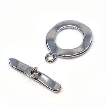Zapięcie Toggle Stal Ciemne Srebro 19 mm
