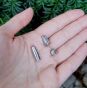 Zapięcie Magnetyczne 16 x 7 mm otwór 4 mm, Ciemne Srebro - 2