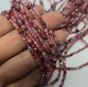 Spinel Czerwony Kulka Fasetowana 3 mm - Sznur 40cm - 2