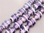 Szkło Weneckie Fioletowe Prążkowane Owal 14x18 mm - 2
