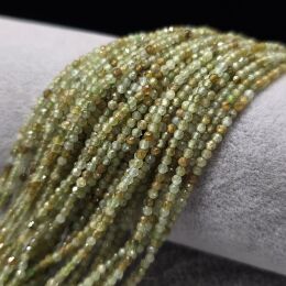Granat Zielony Grossular Kulka Fasetowana 2  mm