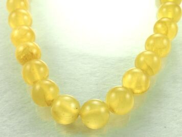Semitransparent jade balls 12mm yellow cord 40cm