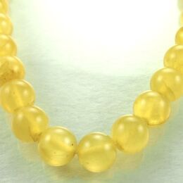 Semitransparent jade balls 12mm yellow cord 40cm