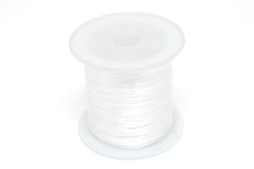  Silikongummi fuer Schmuckherstellung 0.5mm weiß Spule 15 Meter