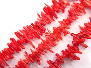 Coral Dark Pink, Small sticks, rope 40cm