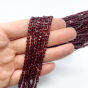 Granat Moneta Fasetowana 4 mm Sznur 40cm Pastylka - 2
