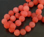 Jade Matt balls 6mm Raspberry Red Rope approx. 40cm - 2