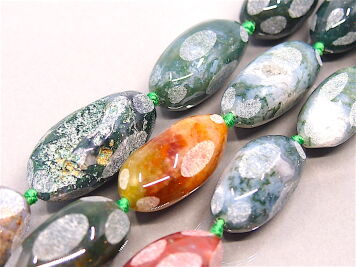 Agat Zielony Stopniowany Oliwka 16x30-22x36 mm