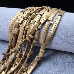 Hematyt Złoty Mat Miyuki Tila 5x2 mm Dwie Dziurki Kryty Złotem ! Sznur 40cm