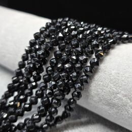 Onyks Kule Fasetowane 6 mm Sznur 40cm 