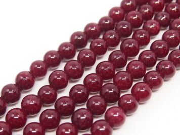 Pastel jade beads 8mm red cord 40cm