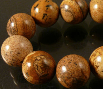 Jasper 14mm Kugeln Schnur 40cm