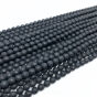 Onyks Matowy Kule Fasetowane 6mm Sznur 40cm  - 3
