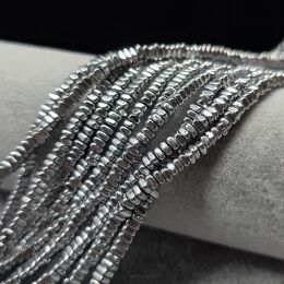 Hematyt Srebrny Heishi 4x2 mm Sznur 40cm