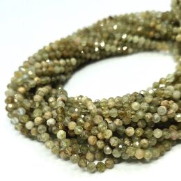 Granat Zielony Grossular Kulka Fasetowana 4 mm 