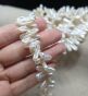 Perła Naturalna Biała Patyczki 18x5x3mm   - 3