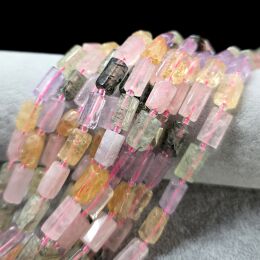 Mix Cytryn Ametyst Kwarc Różowy Prehnit Słupek Błysk 6x11 8x12 mm