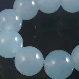Jade Pastel Blue Balls 10mm Cord 40pcs