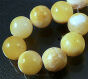 Pastel jade balls 8mm Yellow and White Rope 40cm