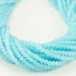 Fianit Oponki Fasetowane 3/2mm Pastelowy Błękit 
