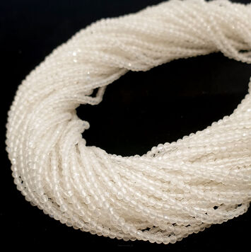 Kamień Księżycowy kulka Fasetowana 2 mm Sznur 40 cm