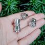 Zapięcie Magnetyczne na linki 22 x 14 mm kolor ciemne srebro - 2